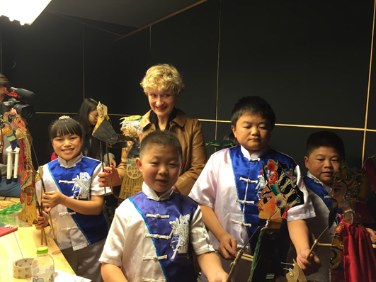 Among shadow puppet players, Hangzhou, China, October 2015, Photo: Miye Gao